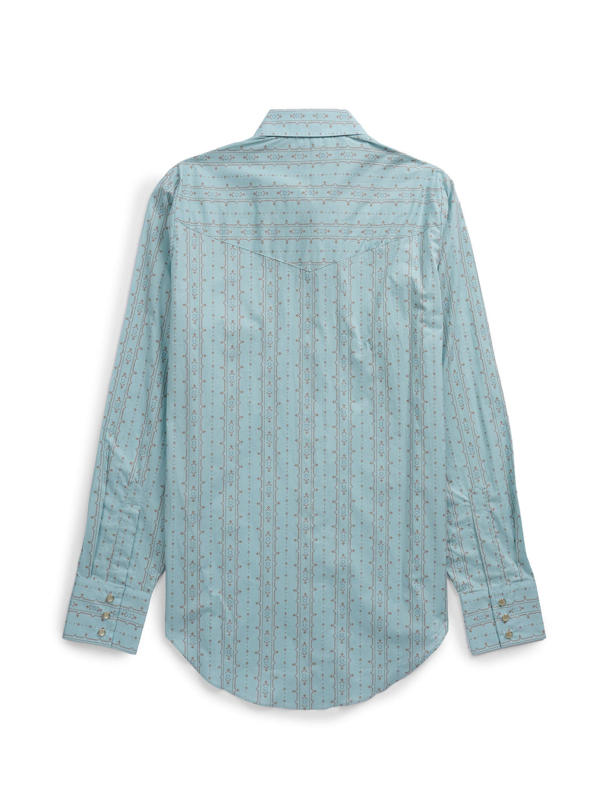 Women's Cowboygirl Vintage Turquoise Horseshoe Print Granddaddy Snap Shirt - Ely Cattleman - Flyclothing LLC