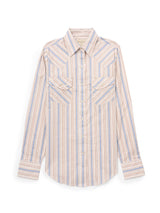 Women's Cowboygirl Cowboy Blue Buckstitch Print Granddaddy Snap Shirt