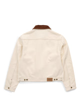 Women's Cowboygirl Ecru Denim Jacket with Corduroy Collar - Ely Cattleman - Flyclothing LLC