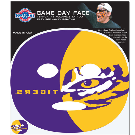 LSU Tigers Game Face Temporary Tattoo - LSU Tigers - Flyclothing LLC