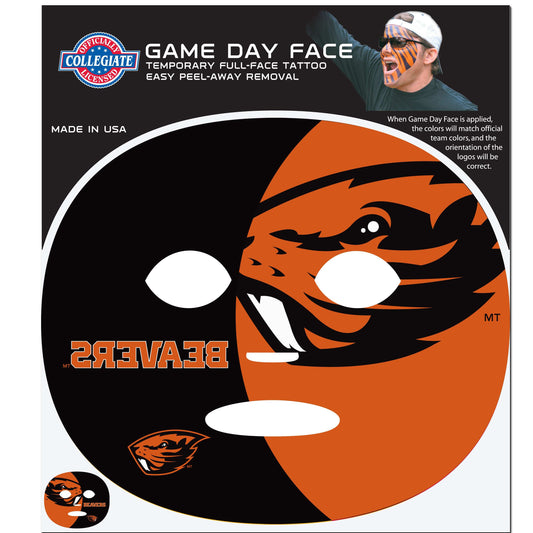 Oregon St. Beavers Game Face Temporary Tattoo - Oregon St. Beavers - Flyclothing LLC