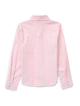 Girl's Cowboygirl Blossom Pink Gingham Granddaddy Western Snap Shirt - Ely Cattleman - Flyclothing LLC