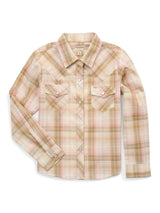 Girl's Cowboygirl Buttermilk Plaid Granddaddy Western Snap Shirt - Ely - Flyclothing LLC