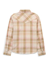 Girl's Cowboygirl Buttermilk Plaid Granddaddy Western Snap Shirt - Ely - Flyclothing LLC
