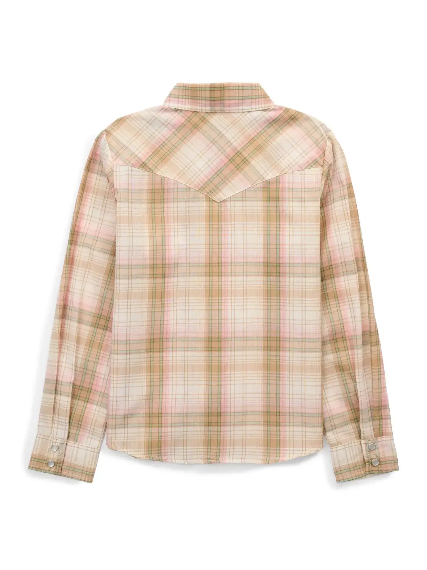 Girl's Cowboygirl Buttermilk Plaid Granddaddy Western Snap Shirt - Ely - Flyclothing LLC
