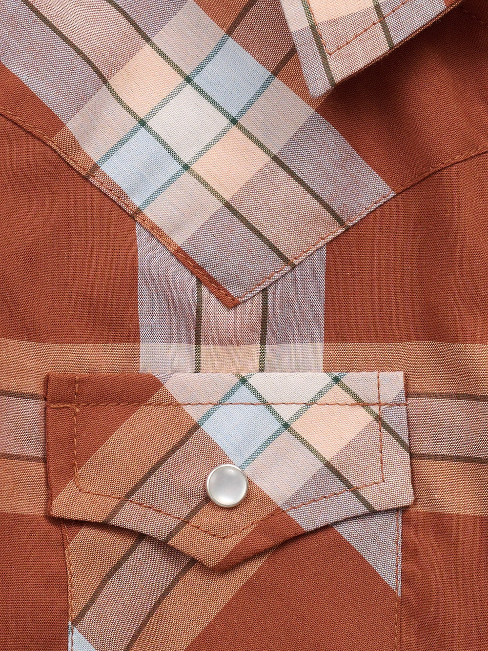 Girl's Cowboygirl Rust Big Plaid Granddaddy Western Snap Shirt