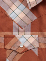 Girl's Cowboygirl Rust Big Plaid Granddaddy Western Snap Shirt