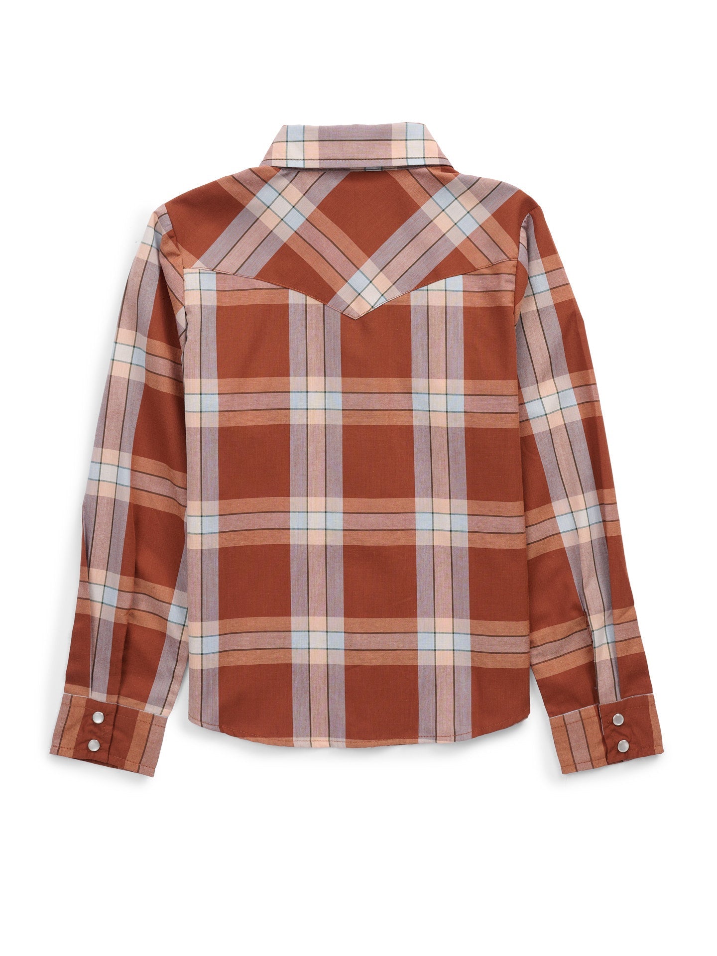 Girl's Cowboygirl Rust Big Plaid Granddaddy Western Snap Shirt