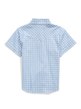Girl's Cowboygirl First Light Ride Blue Gingham Granddaddy Western Snap Shirt