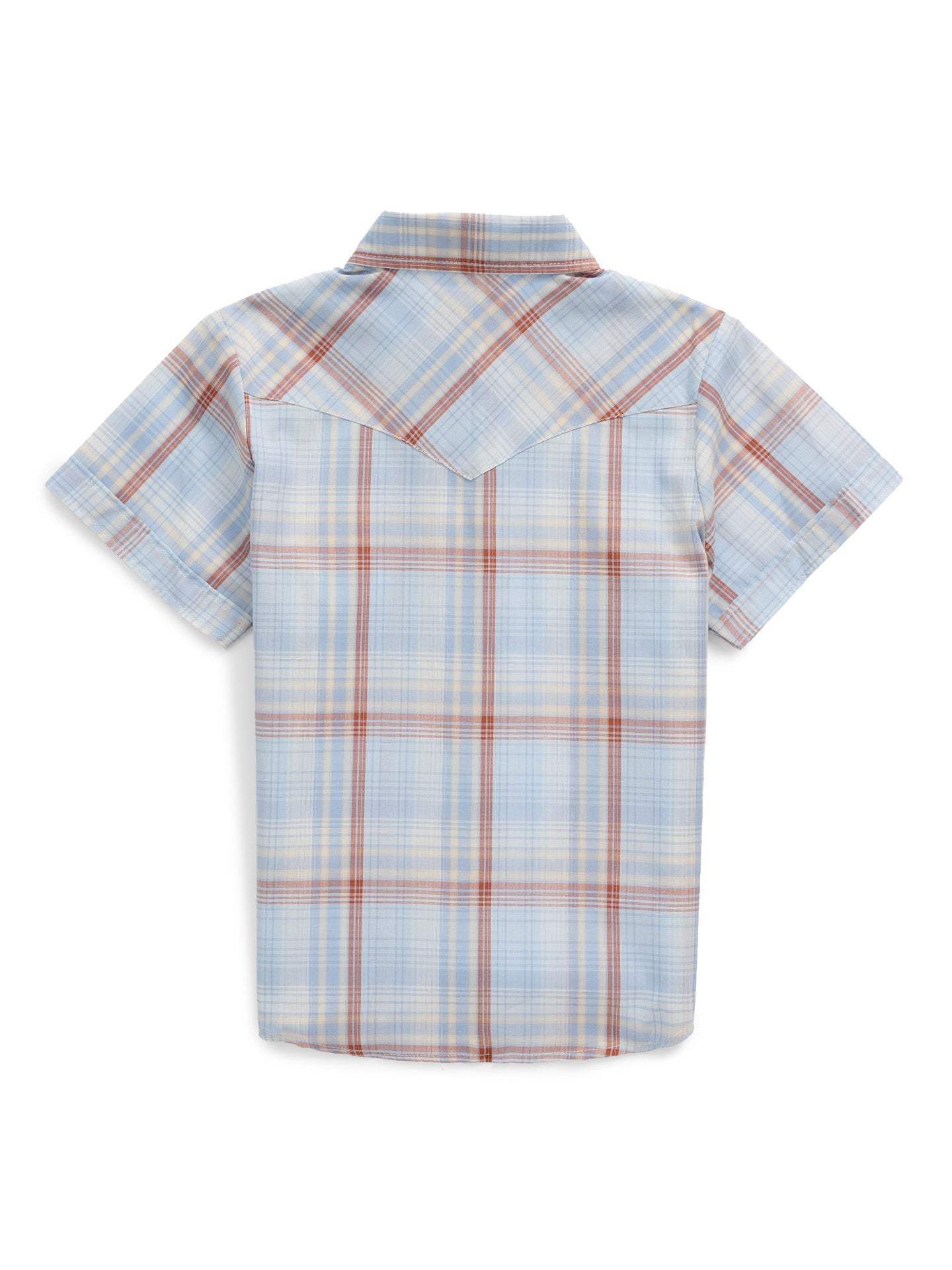 Girl's Cowboygirl First Light Ride Blue Plaid Granddaddy Western Snap Shirt