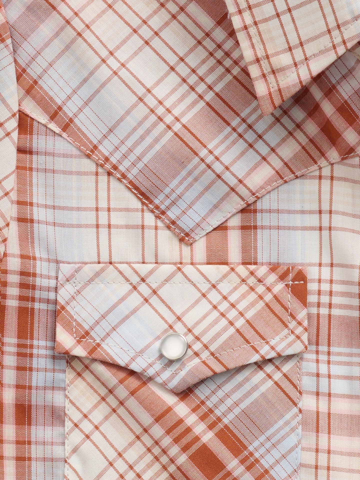 Girl's Cowboygirl Ranch Rig Rust Plaid Granddaddy Western Snap Shirt