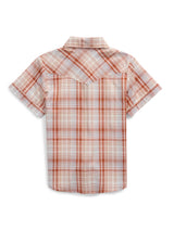 Girl's Cowboygirl Ranch Rig Rust Plaid Granddaddy Western Snap Shirt
