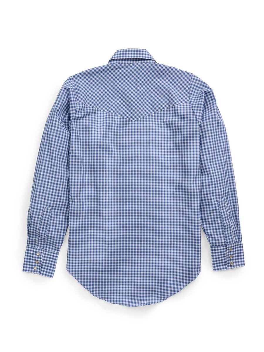 Women's Cowboygirl Blue Gingham Granddaddy Snap Shirt - Ely Cattleman - Flyclothing LLC