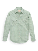 Women's Cowboygirl Sage Brush Gingham Granddaddy Snap Shirt - Ely Cattleman - Flyclothing LLC