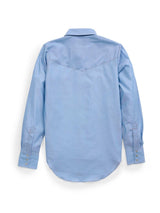 Women's Cowboygirl Blue Chambray Granddaddy Snap Shirt - Ely Cattleman - Flyclothing LLC