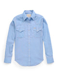 Women's Cowboygirl Blue Chambray Granddaddy Snap Shirt - Ely Cattleman - Flyclothing LLC