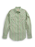 Women's Cowboygirl Sage Brush Striped Granddaddy Snap Shirt - Ely Cattleman
