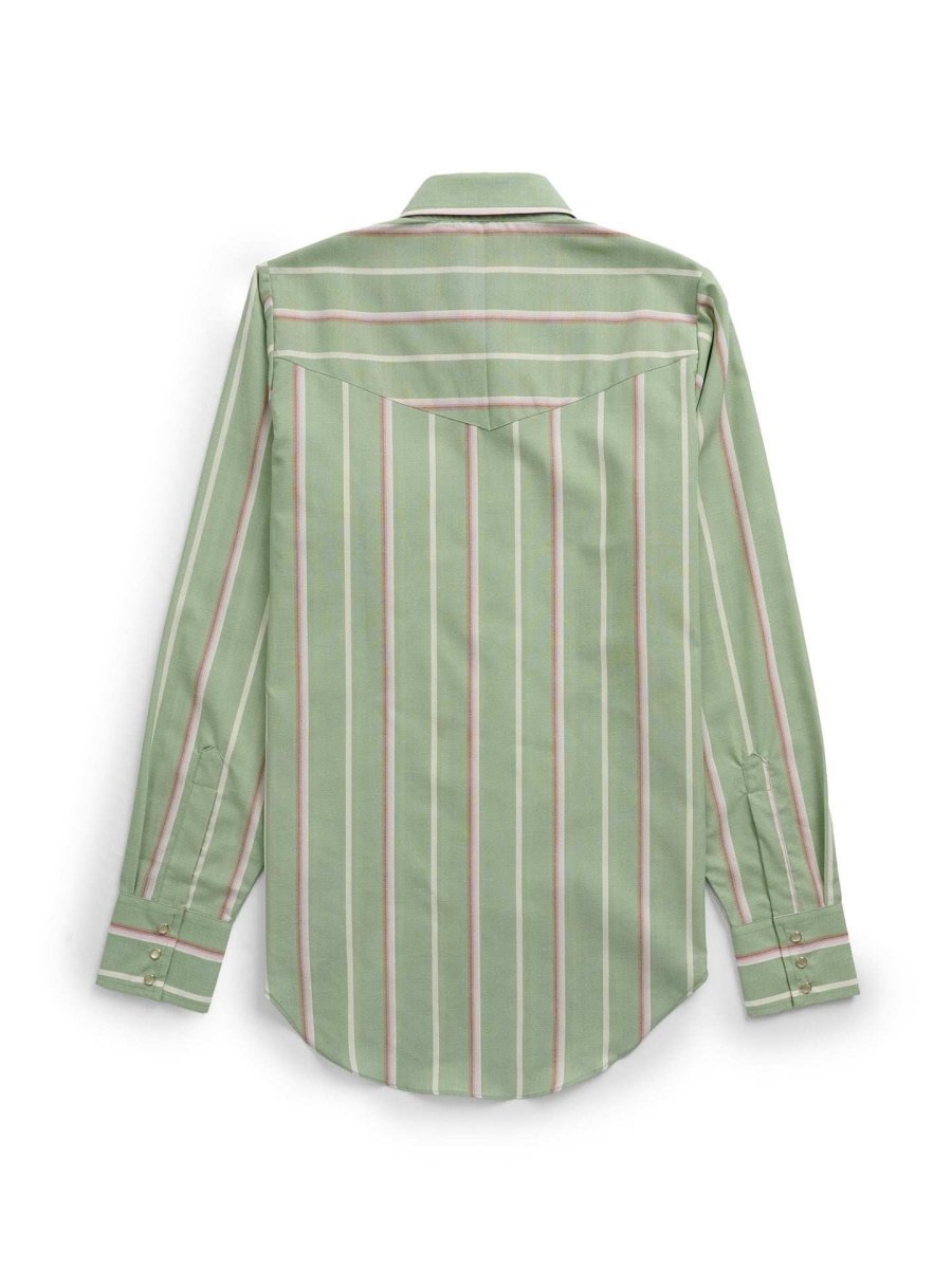 Women's Cowboygirl Sage Brush Striped Granddaddy Snap Shirt - Ely Cattleman - Flyclothing LLC