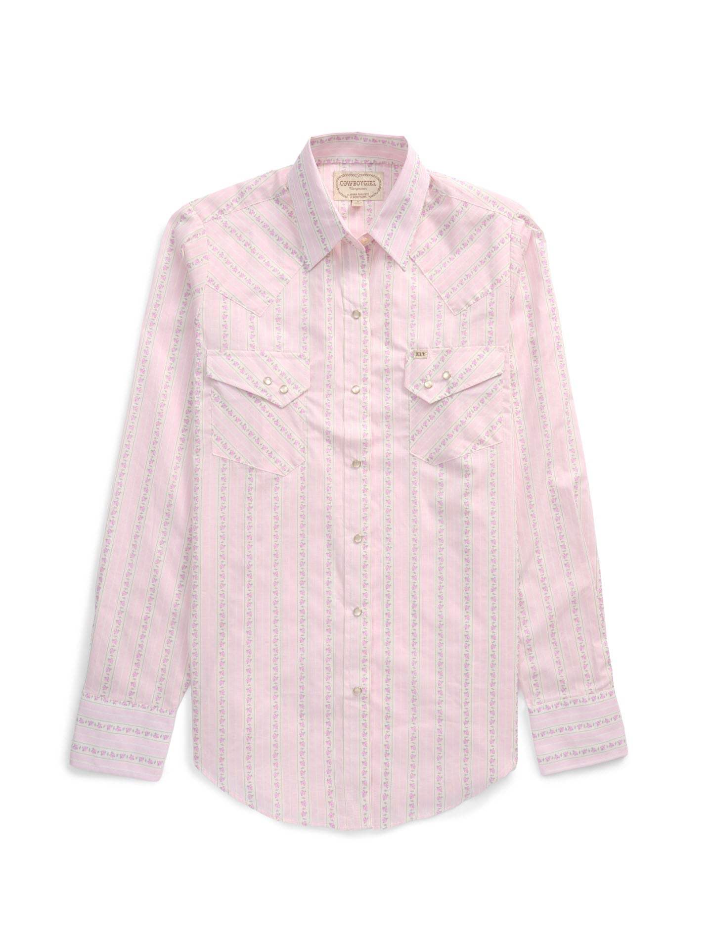 Women's Cowboygirl Prairie Primrose Print Granddaddy Snap Shirt