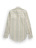 Women's Cowboygirl Bluebonnet Stripe Print Granddaddy Snap Shirt - Ely Cattleman
