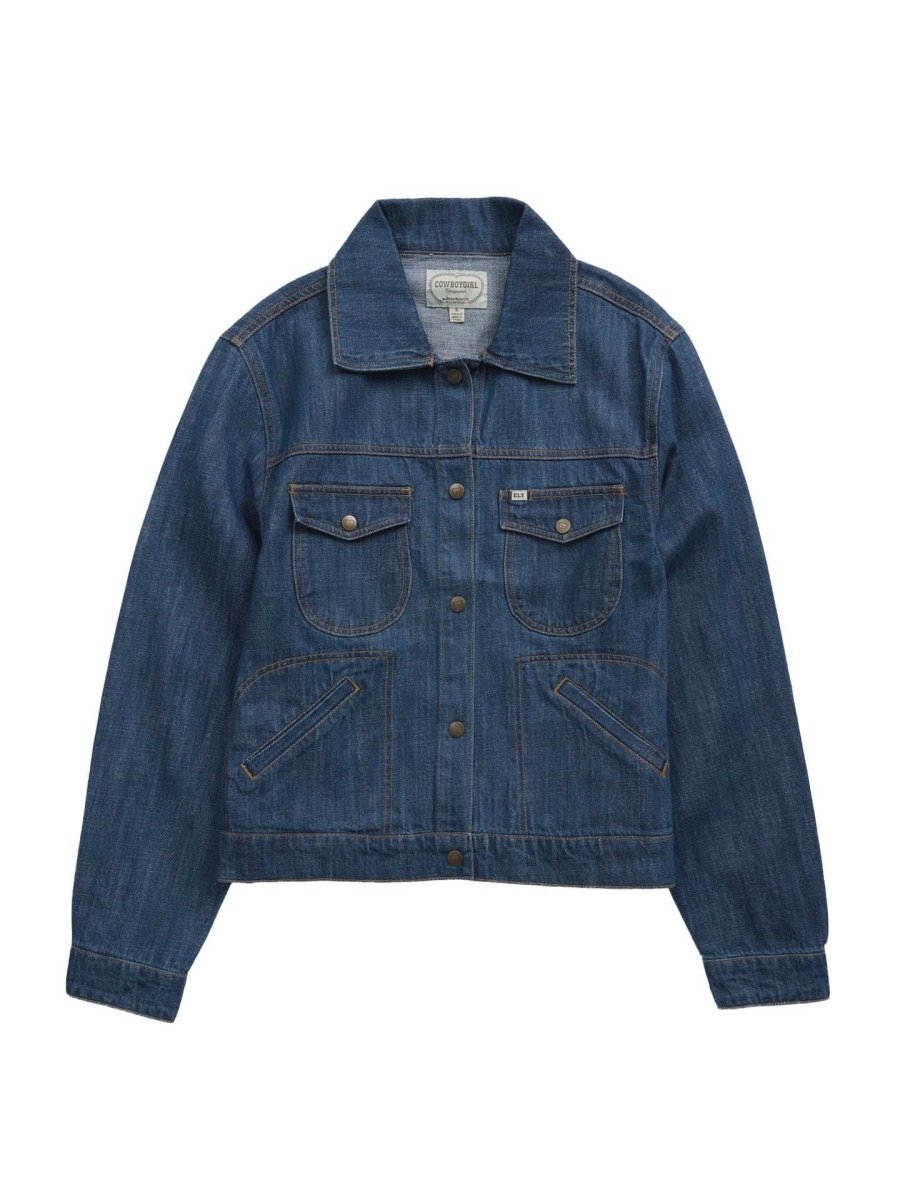 Women's Cowboygirl Denim Jacket - Ely Cattleman - Flyclothing LLC