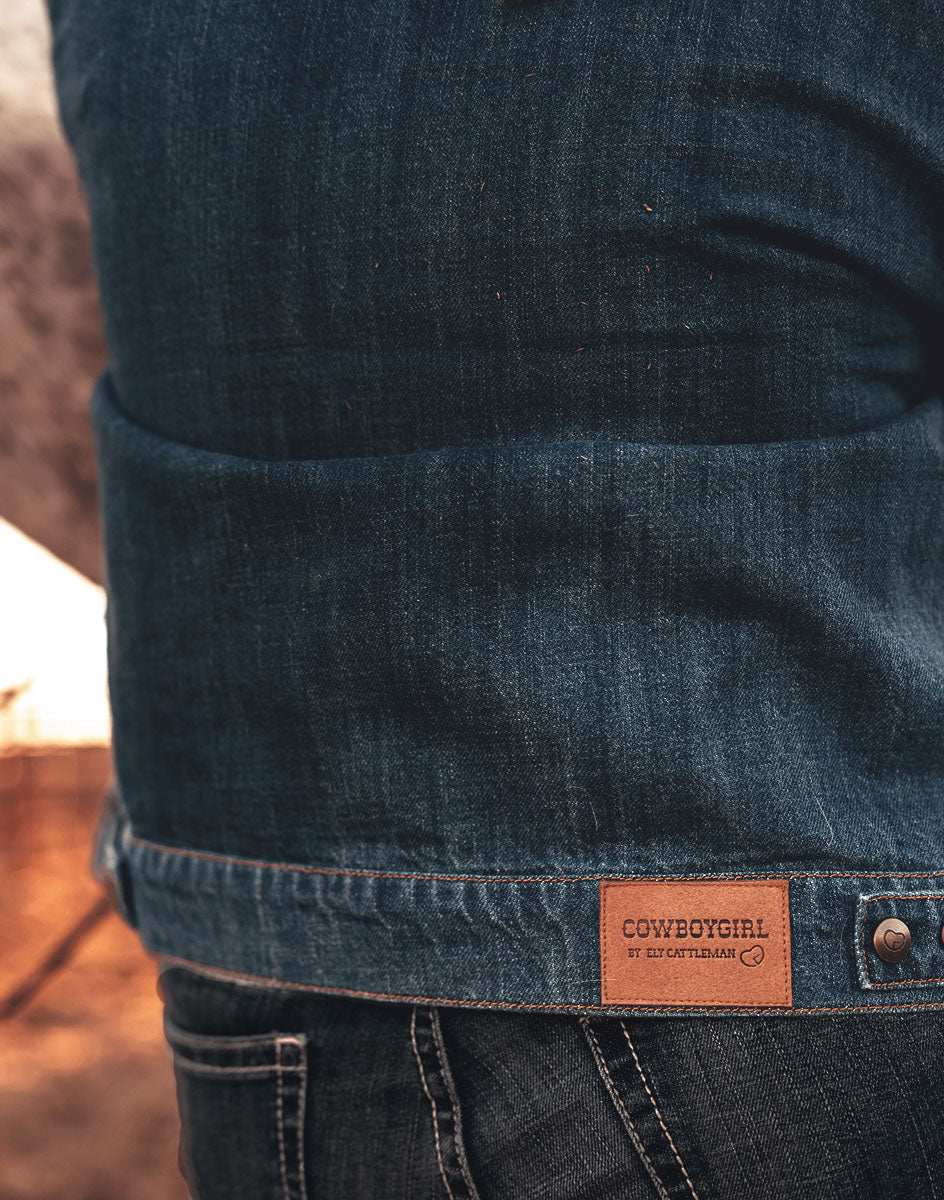 Women's Cowboygirl Denim Jacket - Ely Cattleman - Flyclothing LLC