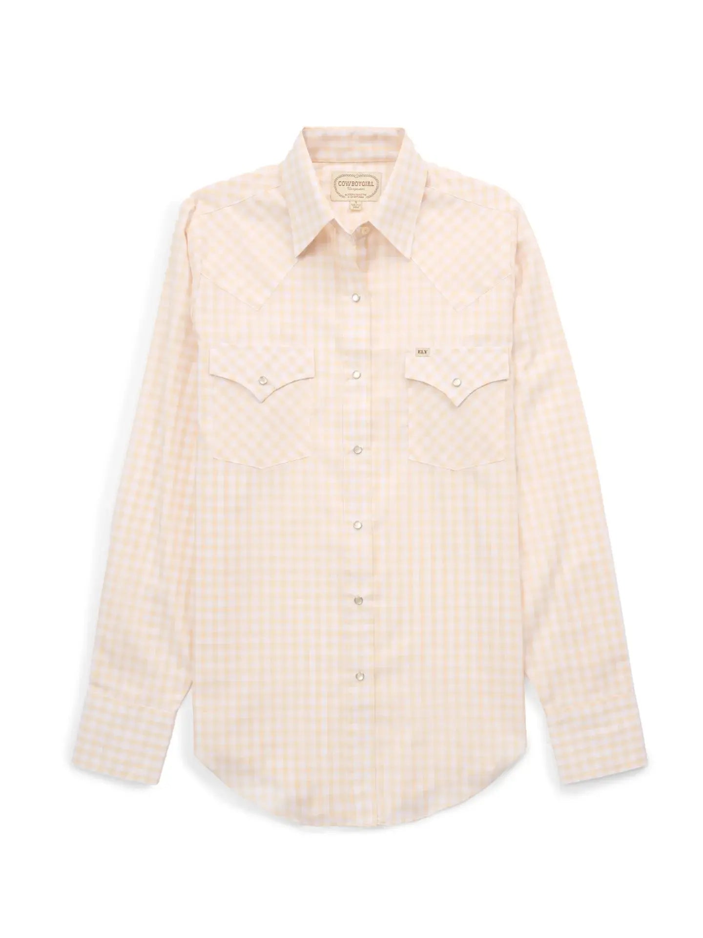 Women's Cowboygirl Buttermilk Gingham Granddaddy Snap Shirt