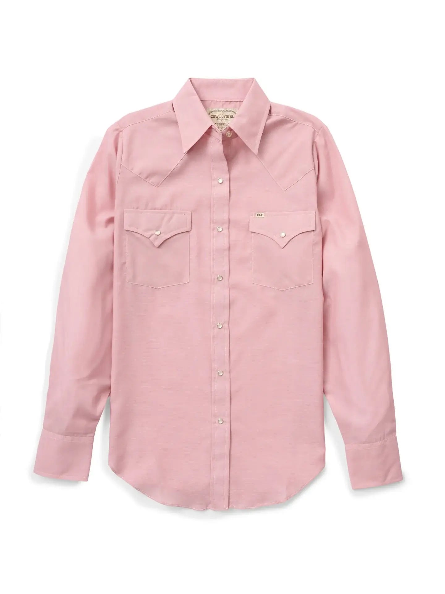 Women's Cowboygirl Blossom Pink Chambray Granddaddy Snap Shirt - Ely Cattleman - Flyclothing LLC