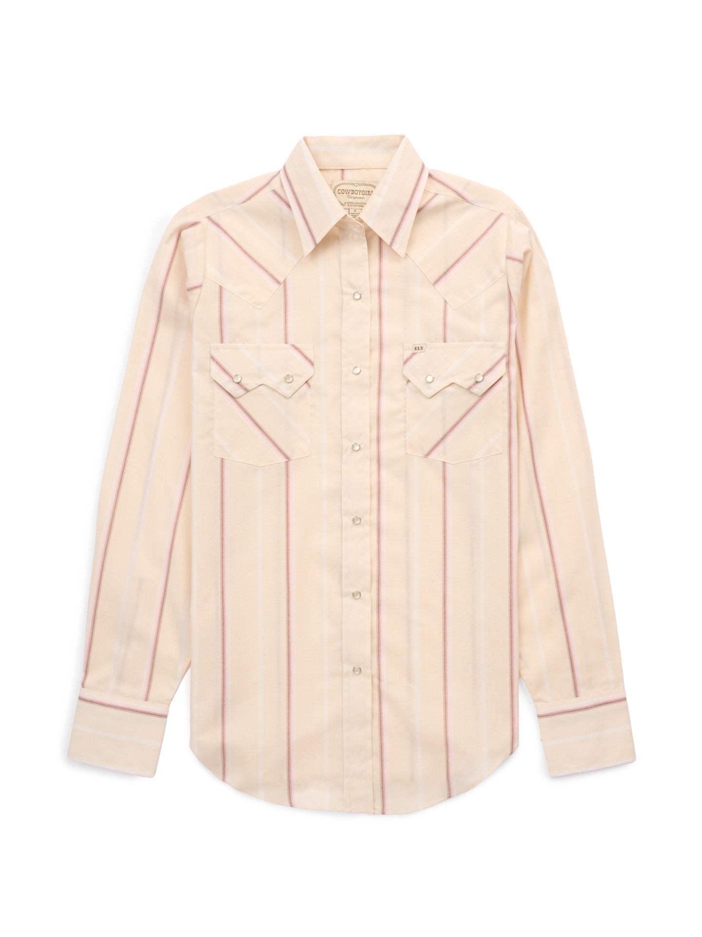 Women's Cowboygirl Buttermilk Stripe Granddaddy Snap Shirt - Ely Cattleman - Flyclothing LLC