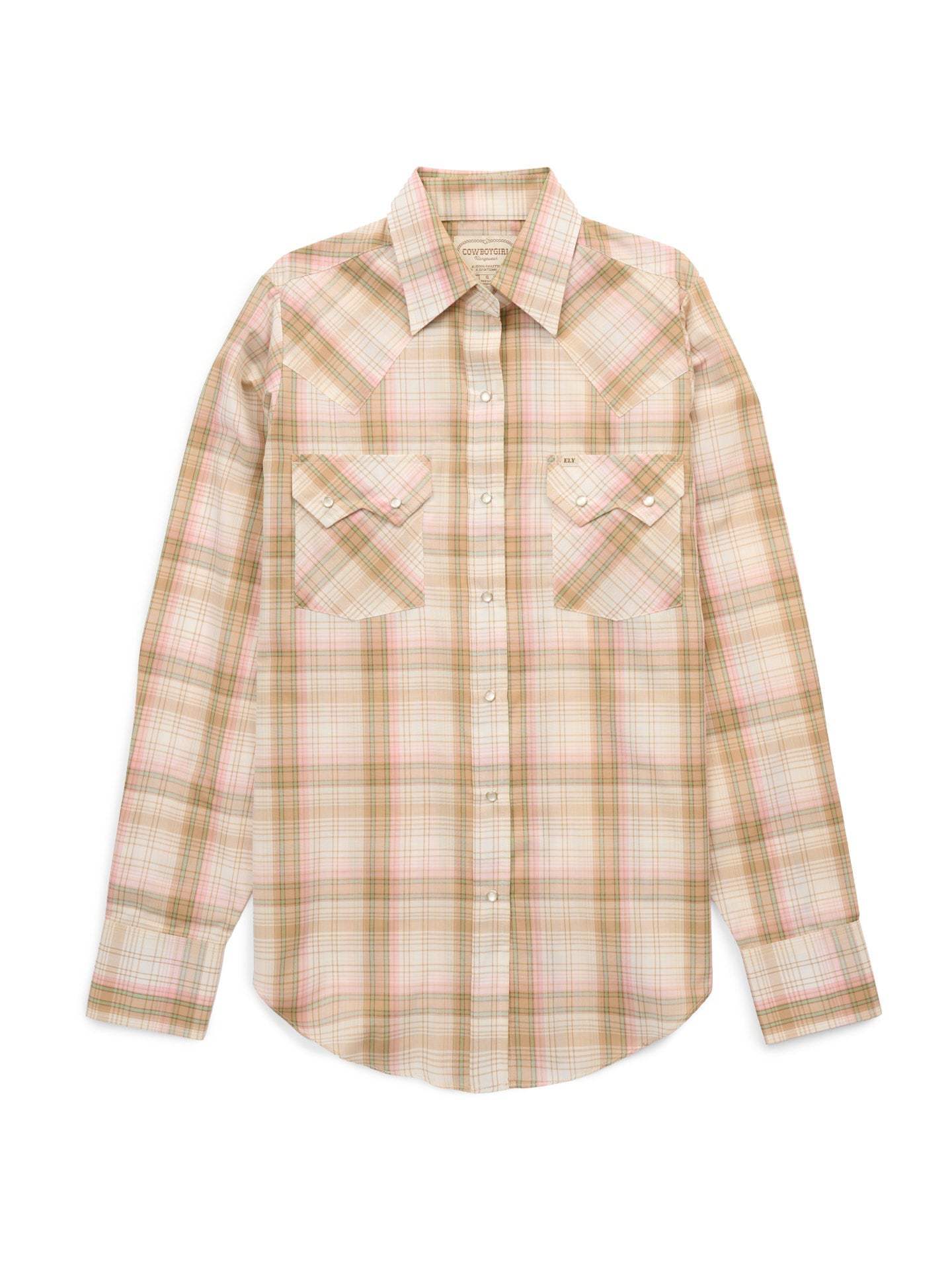 Women's Cowboygirl Buttermilk Plaid Granddaddy Snap Shirt - Ely Cattleman - Flyclothing LLC