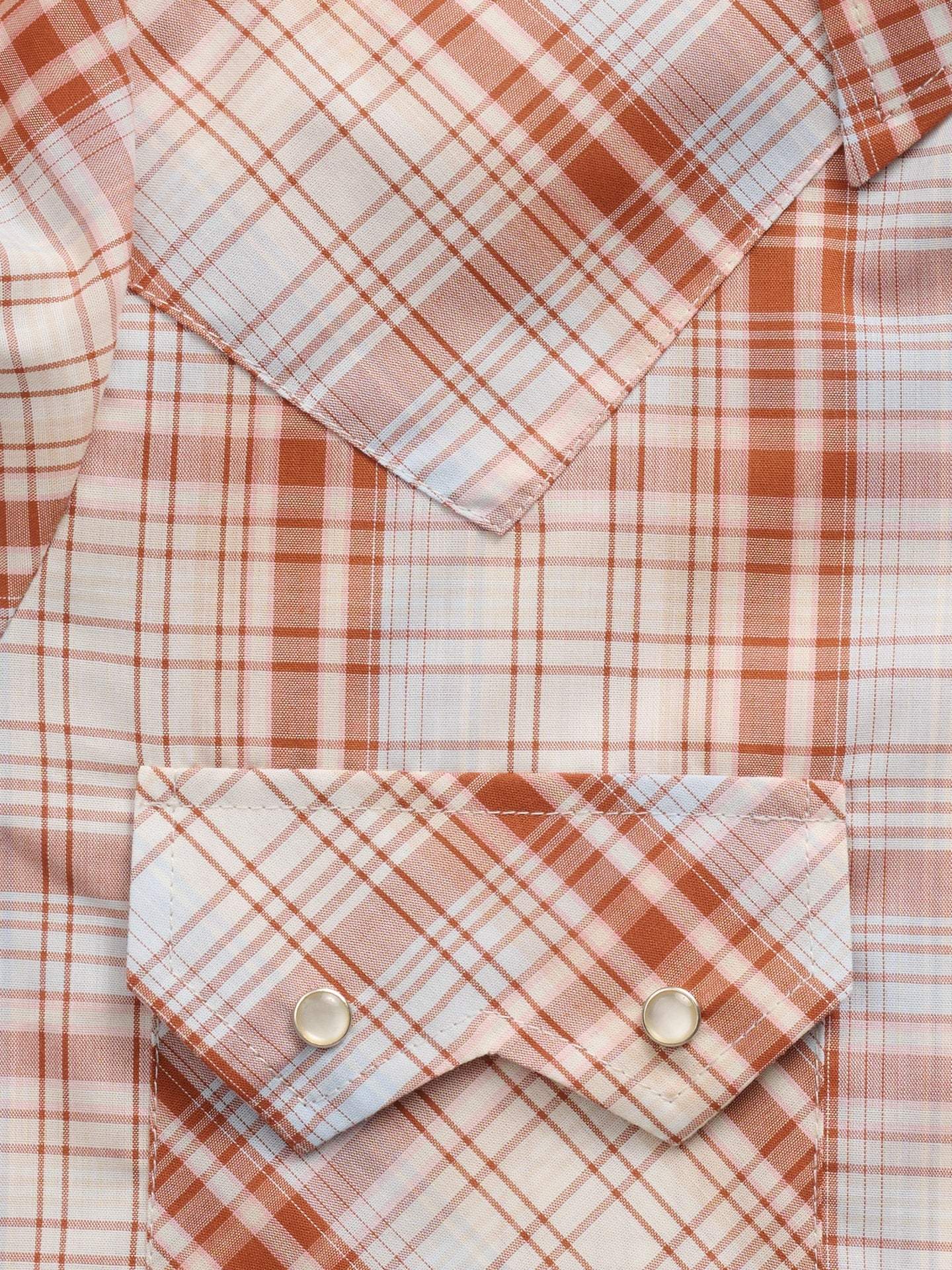 Women's Cowboygirl Ranch Rig Rust Plaid Granddaddy Snap Shirt