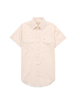 Women's Cowboygirl Buttermilk Gingham Short Sleeve Granddaddy Snap Shirt - Ely Cattleman - Flyclothing LLC