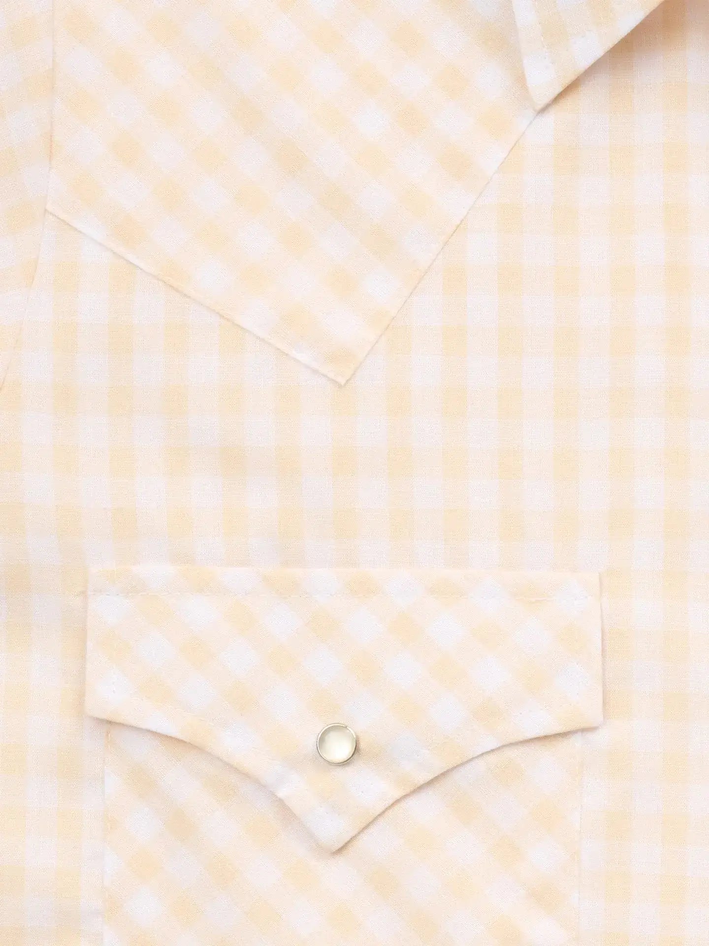 Women's Cowboygirl Buttermilk Gingham Short Sleeve Granddaddy Snap Shirt - Ely - Flyclothing LLC
