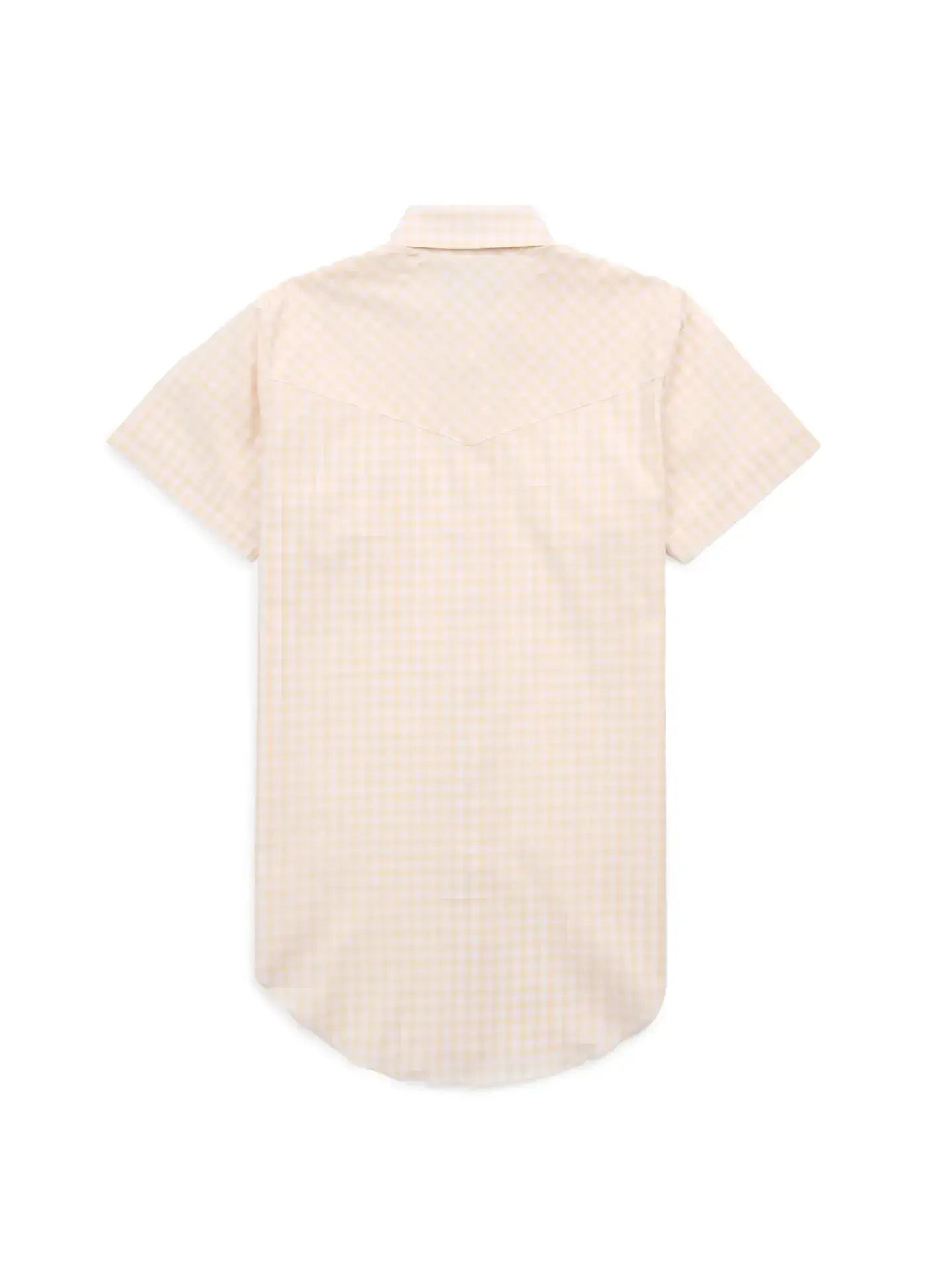 Women's Cowboygirl Buttermilk Gingham Short Sleeve Granddaddy Snap Shirt - Ely - Flyclothing LLC