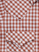 Women's Cowboygirl Ranch Rig Rust Gingham Short Sleeve Granddaddy Snap Shirt
