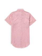 Women's Cowboygirl Blossom Pink Chambray Short Sleeve Granddaddy Snap Shirt - Ely Cattleman - Flyclothing LLC