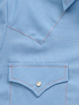 Women's Cowboygirl Blue Chambray Short Sleeve Granddaddy Snap Shirt