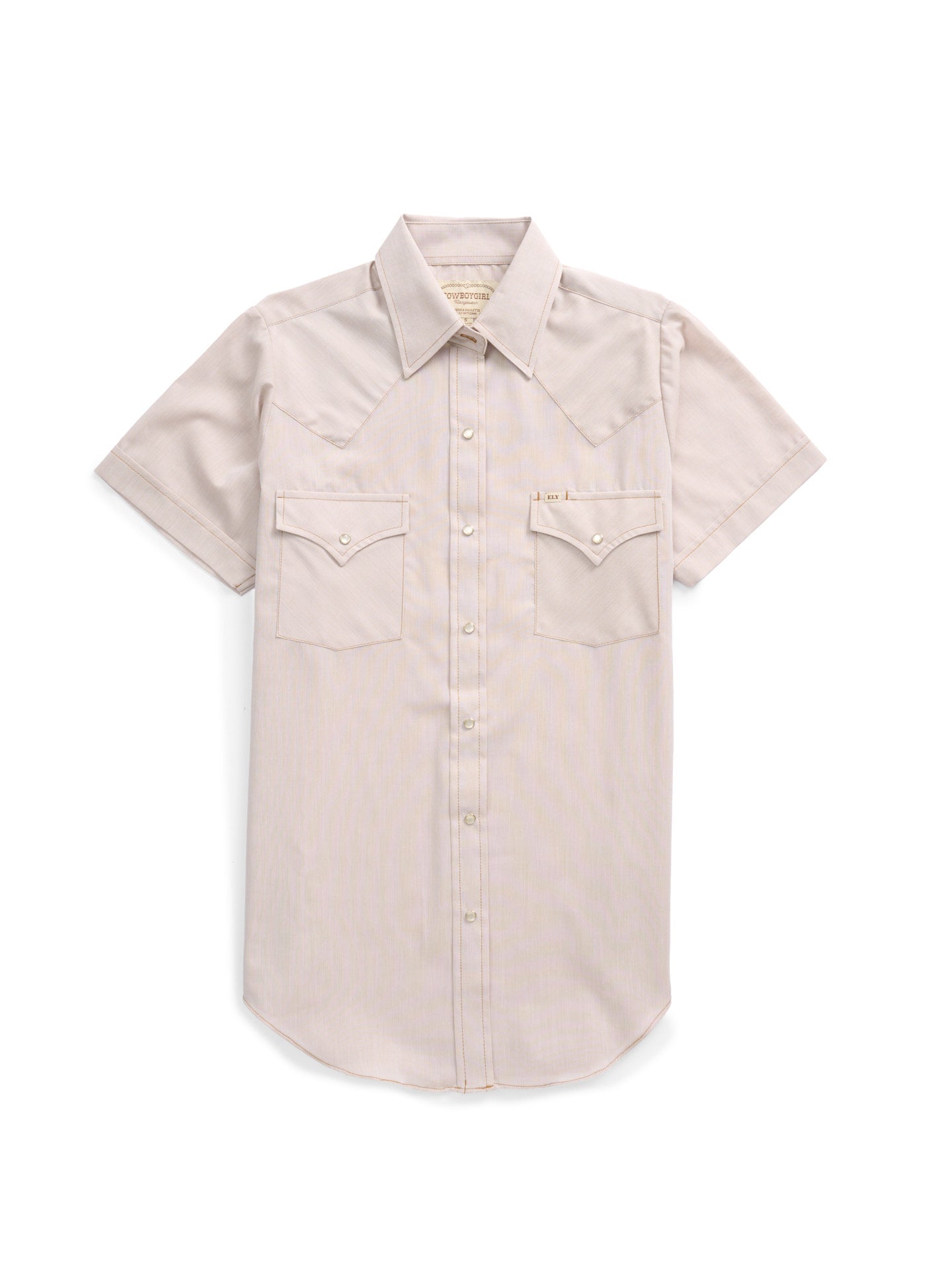 Women's Cowboygirl West Texas Dust Chambray Short Sleeve Granddaddy Snap Shirt