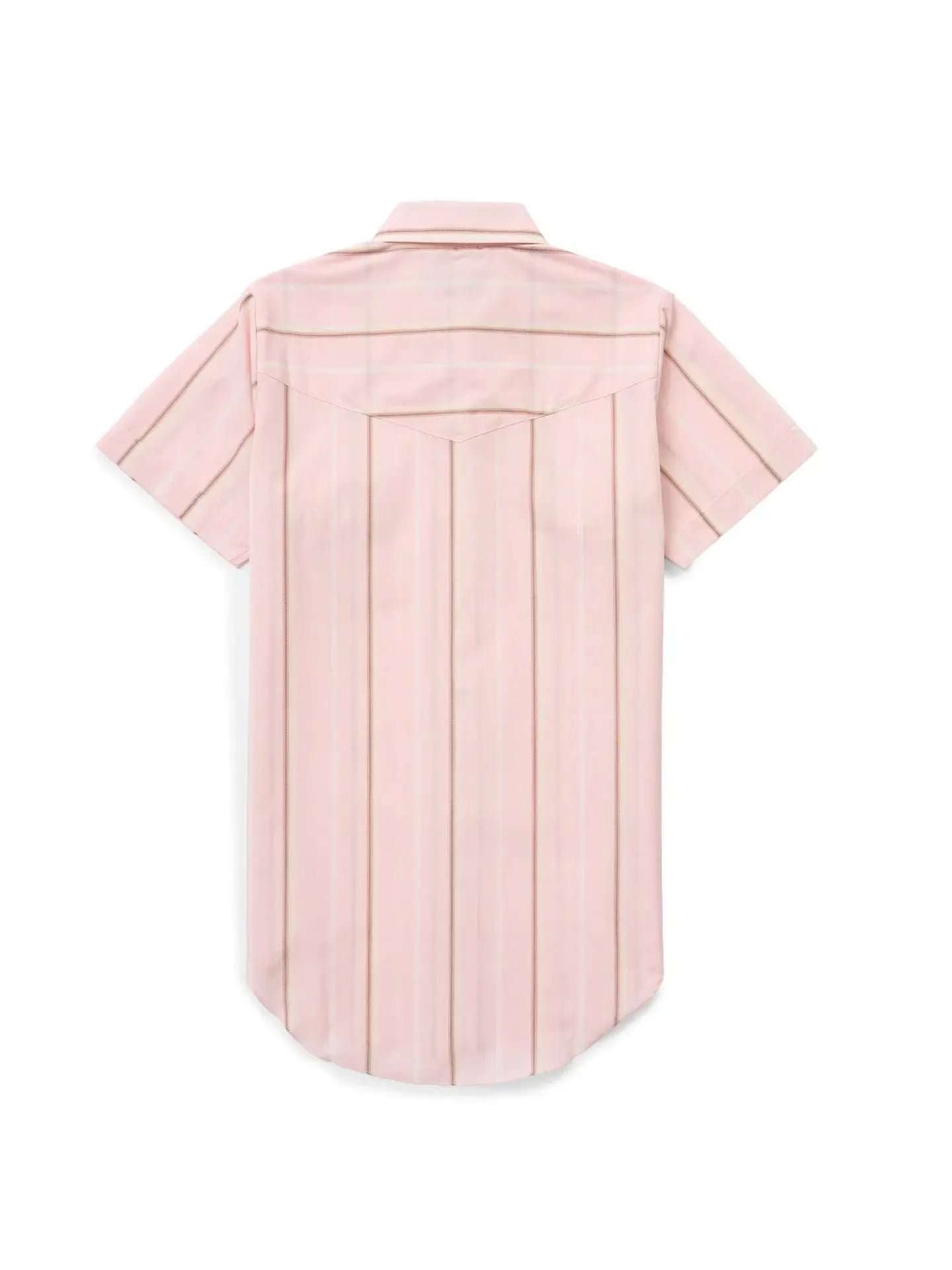 Women's Cowboygirl Blossom Pink Stripe Short Sleeve Granddaddy Snap Shirt - Ely Cattleman - Flyclothing LLC