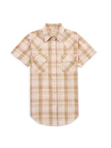 Women's Cowboygirl Buttermilk Plaid Short Sleeve Granddaddy Snap Shirt - Ely Cattleman - Flyclothing LLC