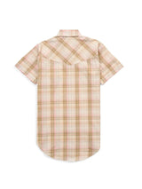 Women's Cowboygirl Buttermilk Plaid Short Sleeve Granddaddy Snap Shirt - Ely - Flyclothing LLC