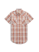 Women's Cowboygirl Ranch Rig Rust Plaid Short Sleeve Granddaddy Snap Shirt - Ely Cattleman - Flyclothing LLC