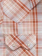 Women's Cowboygirl Ranch Rig Rust Plaid Short Sleeve Granddaddy Snap Shirt - Ely Cattleman - Flyclothing LLC