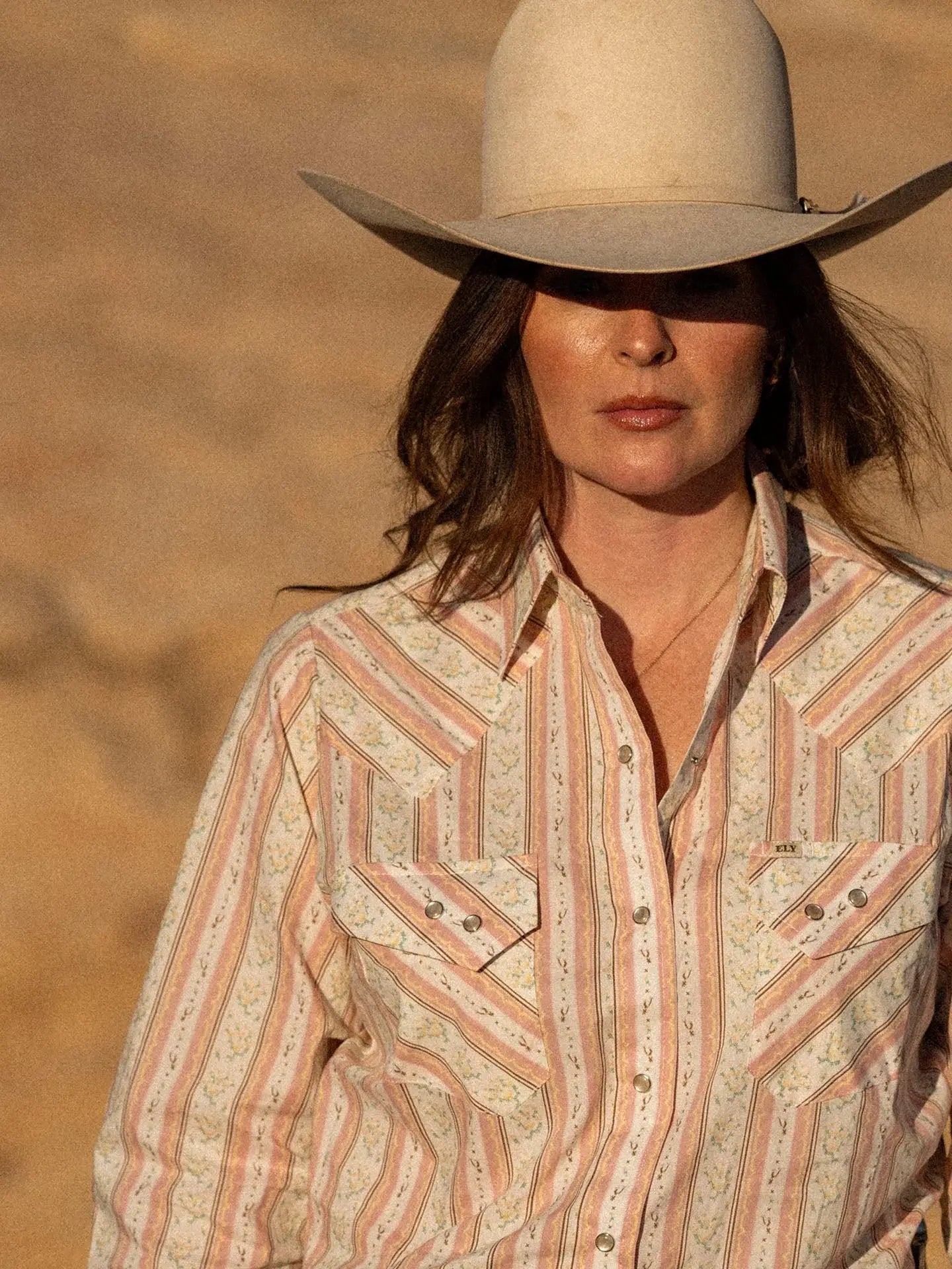 Women's Cowboygirl Blossom Pink Spurs Print Granddaddy Snap Shirt - Ely Cattleman - Flyclothing LLC