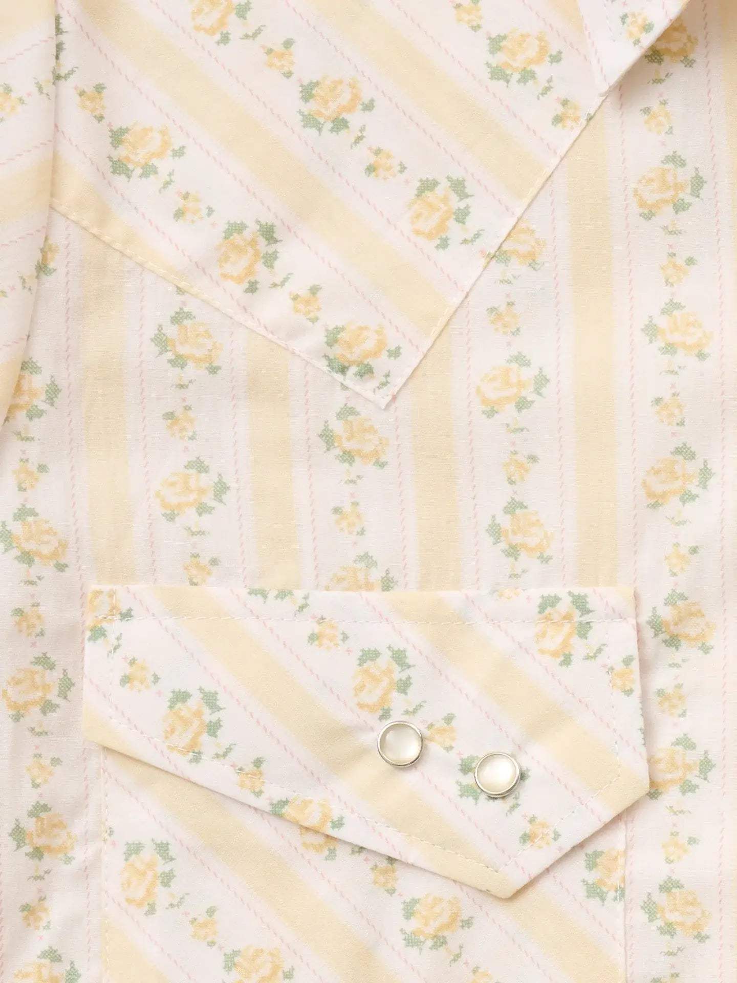 Women's Cowboygirl Buttermilk Rose Print Granddaddy Snap Shirt - Ely - Flyclothing LLC