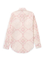Women's Cowboygirl Blossom Pink Quilt Print Granddaddy Snap Shirt - Ely Cattleman - Flyclothing LLC