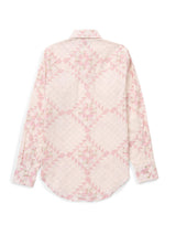 Women's Cowboygirl Blossom Pink Quilt Print Granddaddy Snap Shirt - Ely Cattleman - Flyclothing LLC