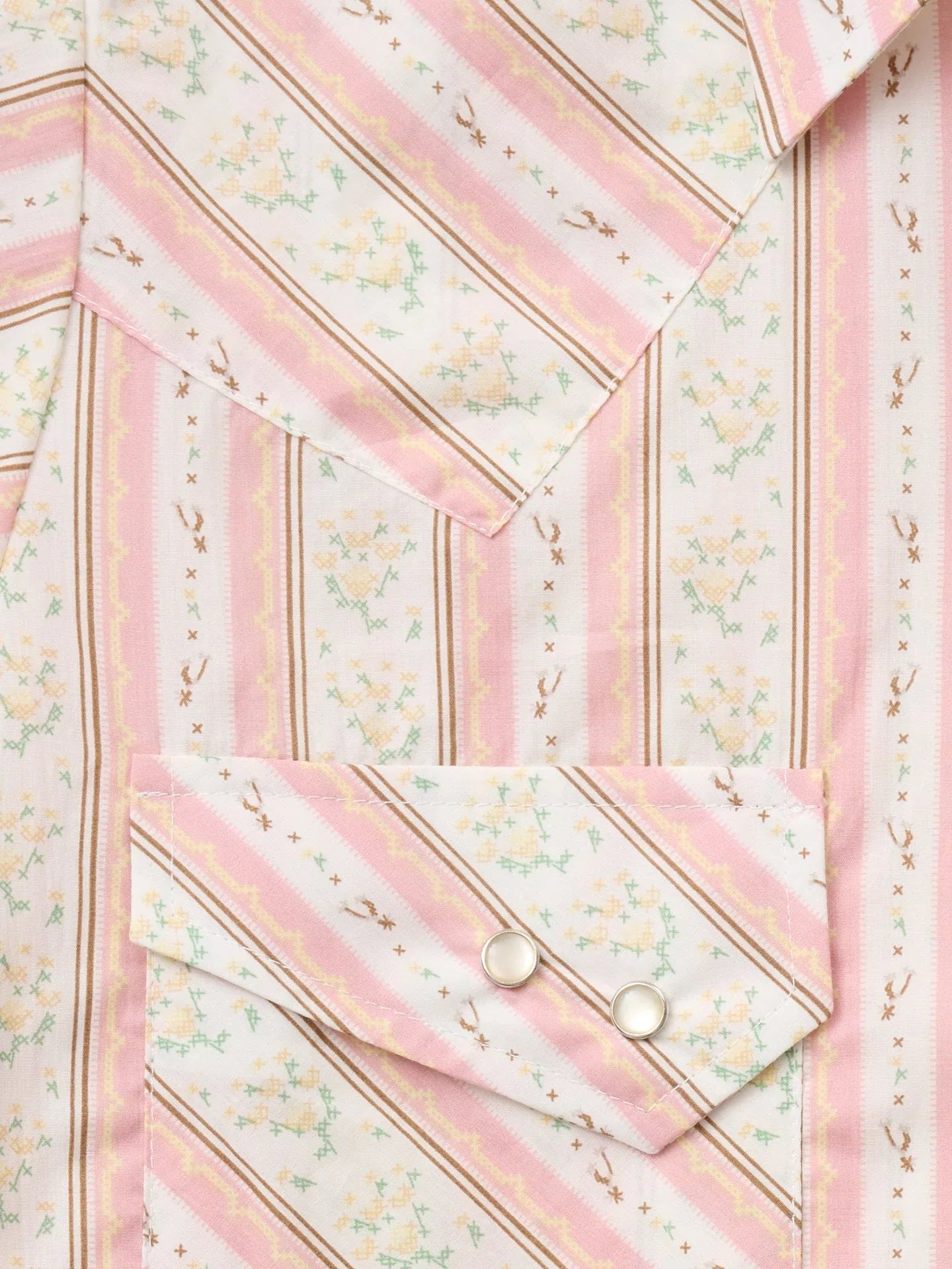 Women's Cowboygirl Blossom Pink Short Sleeve Spurs Print Granddaddy Snap Shirt - Ely Cattleman - Flyclothing LLC