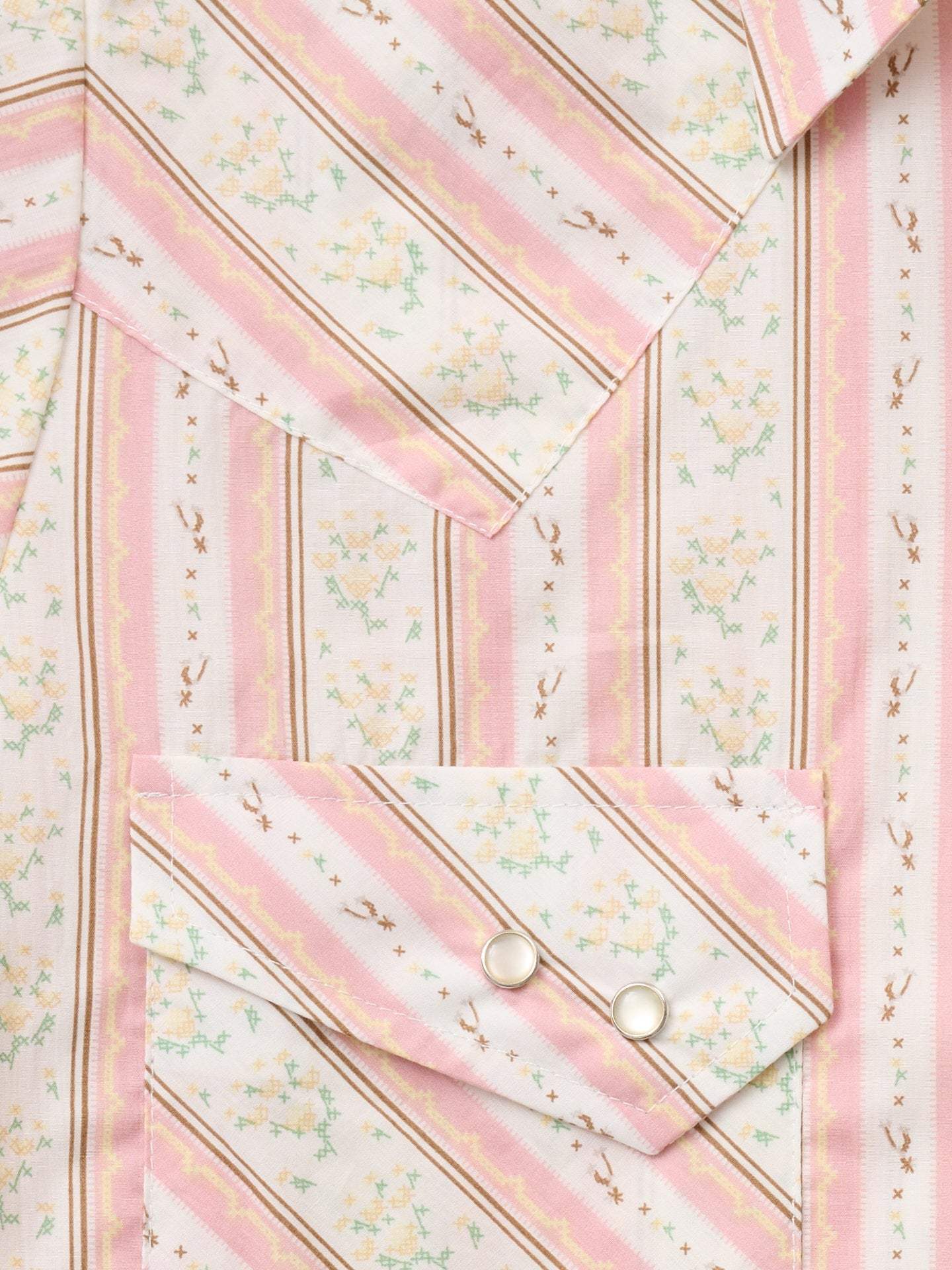 Women's Cowboygirl Blossom Pink Short Sleeve Spurs Print Granddaddy Snap Shirt - Ely Cattleman - Flyclothing LLC