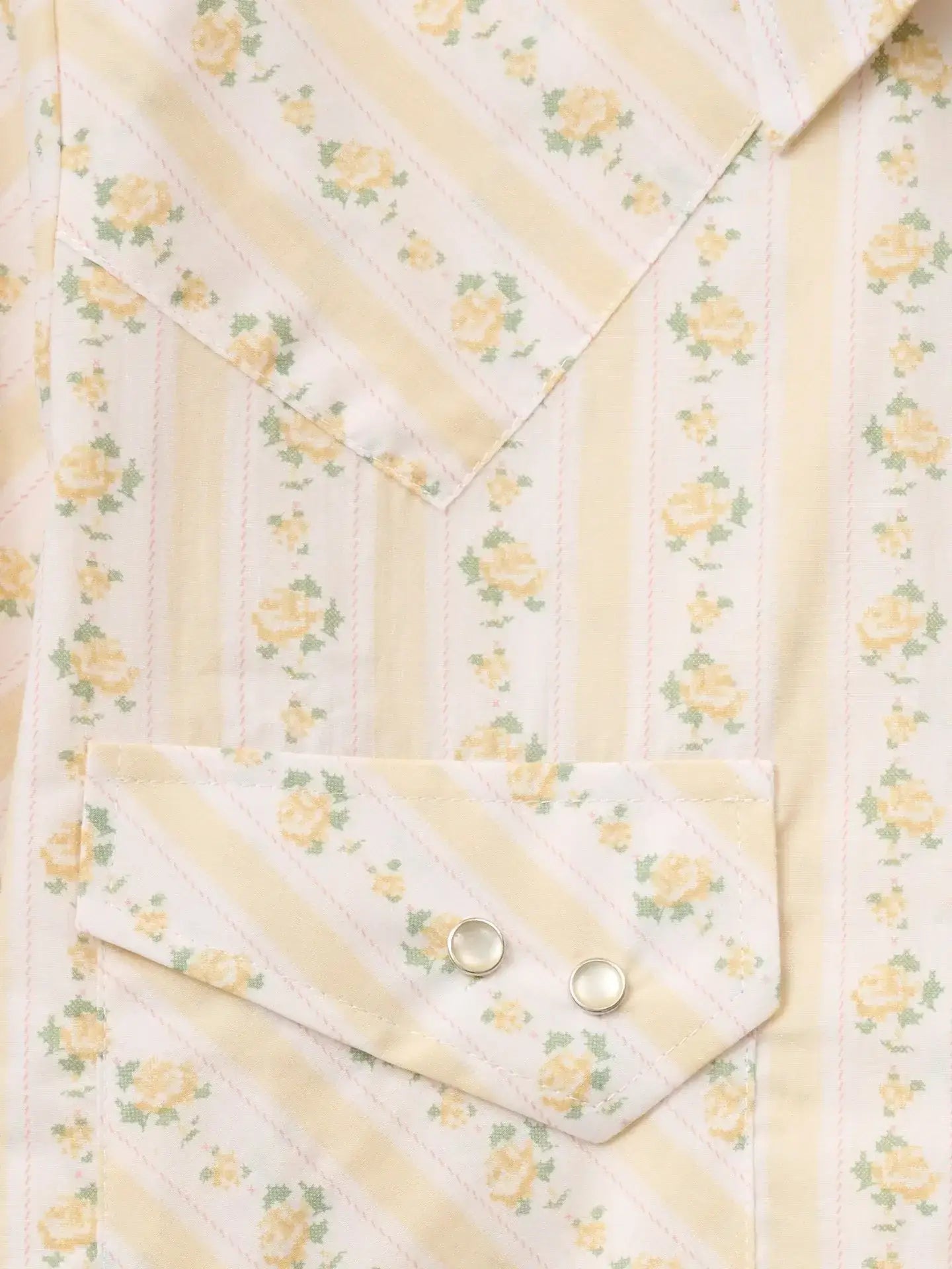 Women's Cowboygirl Buttermilk Short Sleeve Rose Print Granddaddy Snap Shirt - Ely - Flyclothing LLC